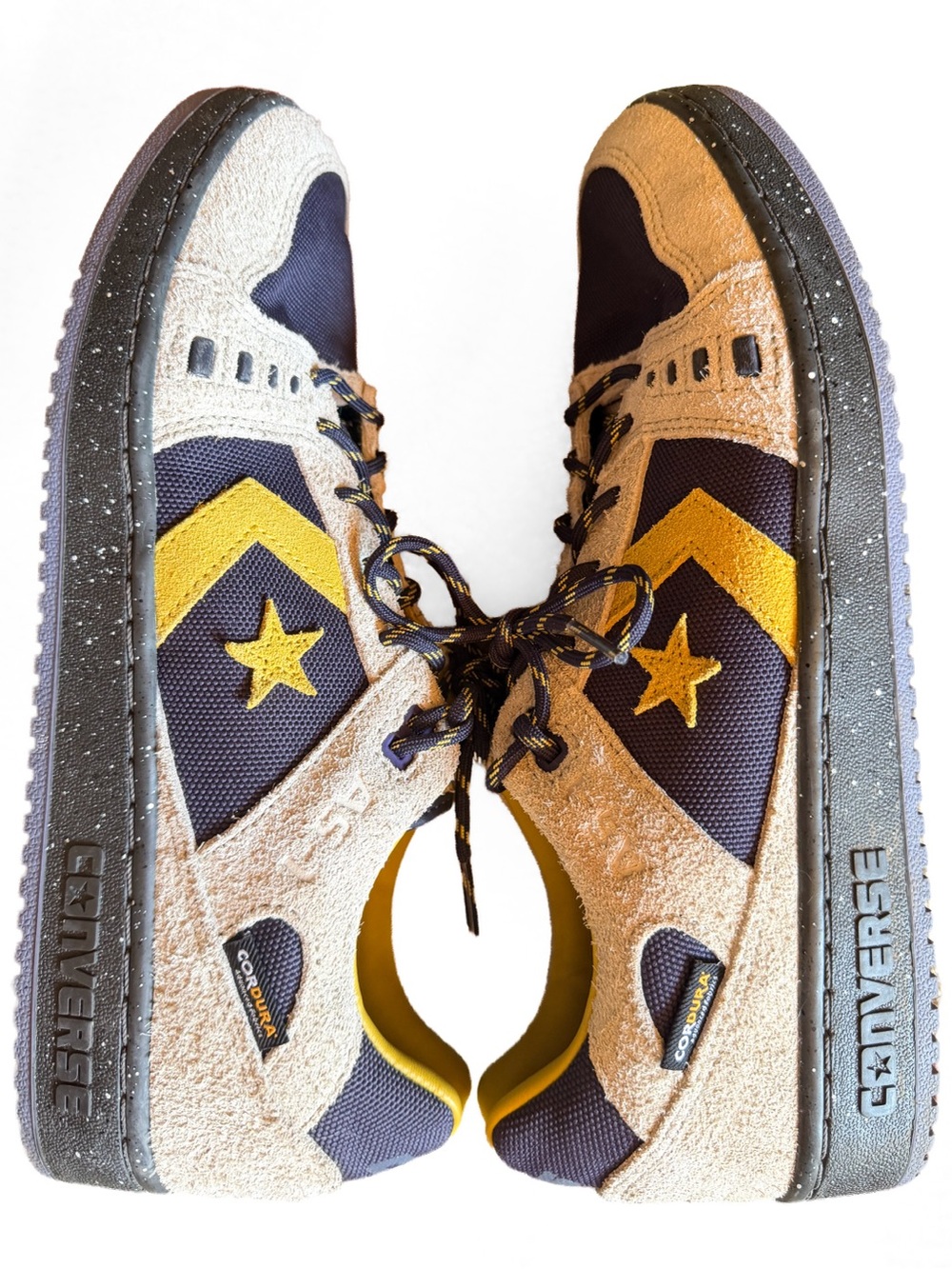 Converse CONS AS-1 Pro Suede Cordura Beach Stone Grey Yellow Size 11 Skater EUC - Picture 3 of 9
